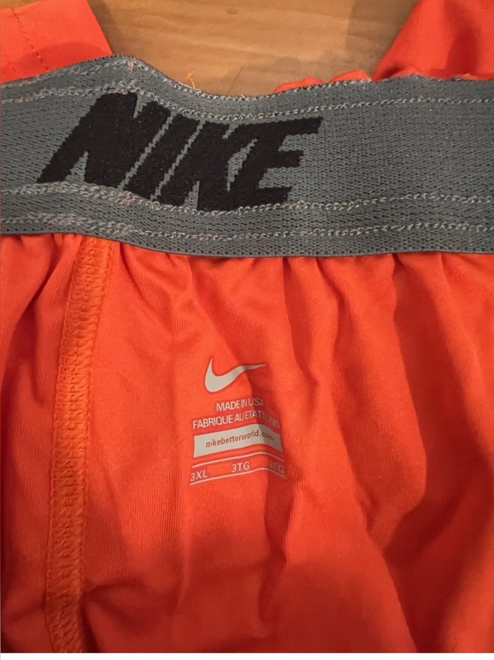 NEW Nike Men’s Clemson Tigers Basketball Shorts Orange Size 3XL - Picture 4 of 4